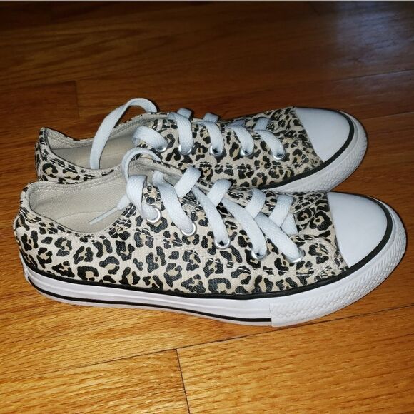 Converse All Star Leppard Print Sneakers Kids Size 13.5 - Picture 3 of 7